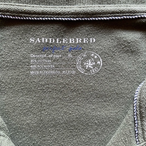 Lot of 5 Men's polo collared s/s shirts, XL / 4 Saddlebred and 1 Chaps - Picture 9 of 11